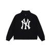 MLB Back Logo Printed Loose Windbreaker Retro Stand Collar Fitted Soft Shell Long Sleeve Jacket Women jackets Black 31JPW2131-50L