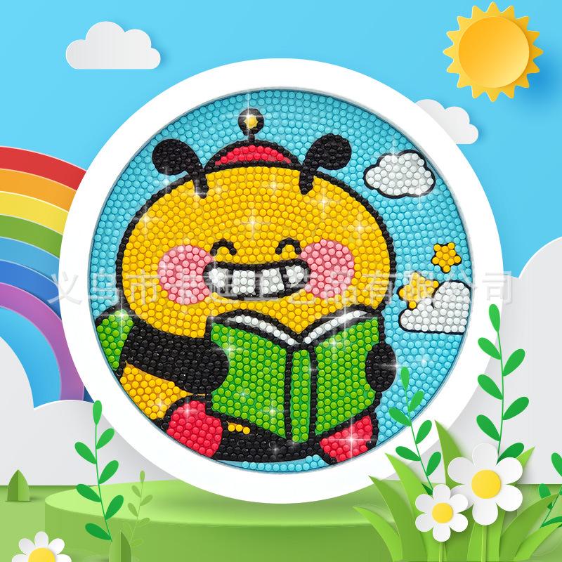 Xiaohongshu Unicorn Round Frame DIY Diamond Painting Stickers for Kids