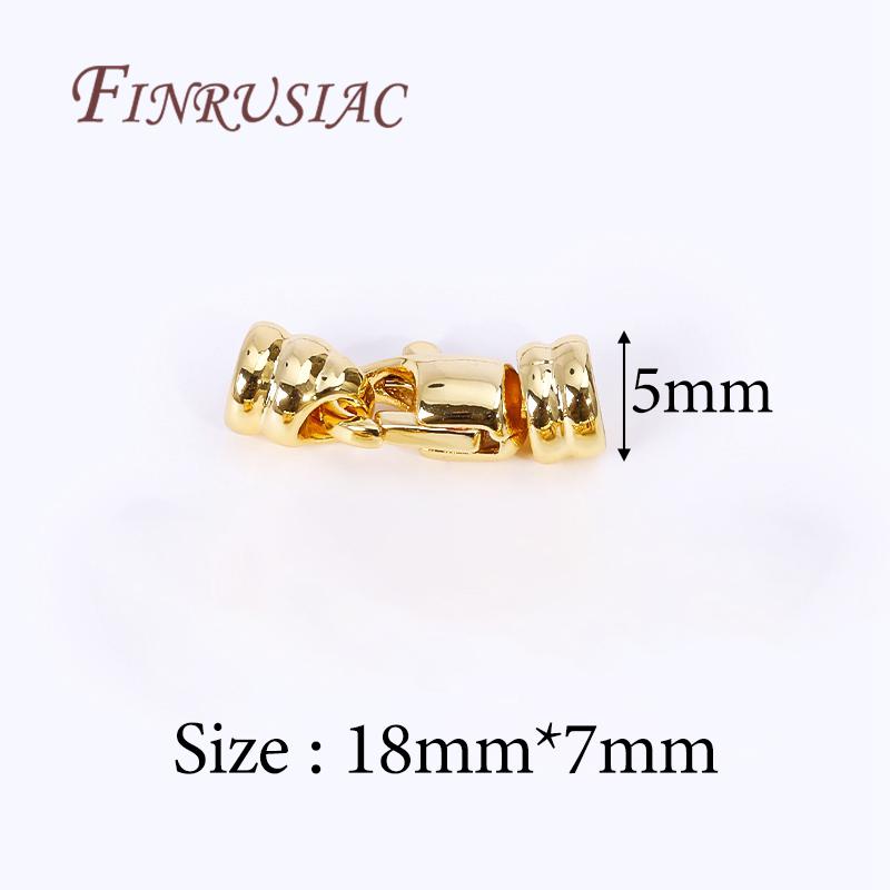 18K Gold Plated Connector Clasps Accessories For Bracelets,Brass Metal Locks For Jewelry,Fasteners Clasp,DIY Necklace Findings