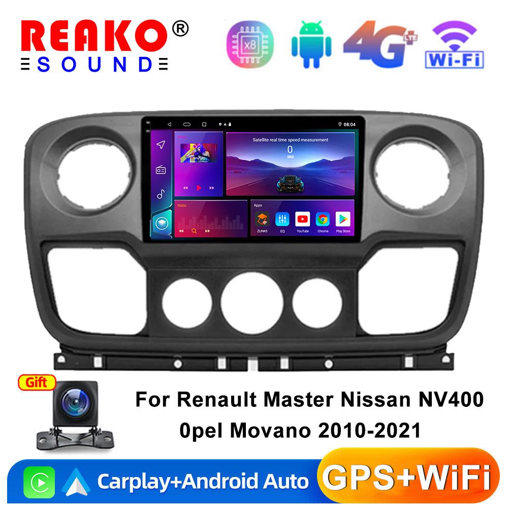 

Android для Renault Master Nissan NV400 Opel Movano 2010-2021 автомобильный радиоприемник мультимедийный плеер навигация GPS Android Auto Wi-Fi 2+32