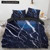 Marble King Queen Duvet Cover Cool Black and White Texture Pattern Bedding Set for Teens Adults 2/3pcs Polyester Quilt Cover