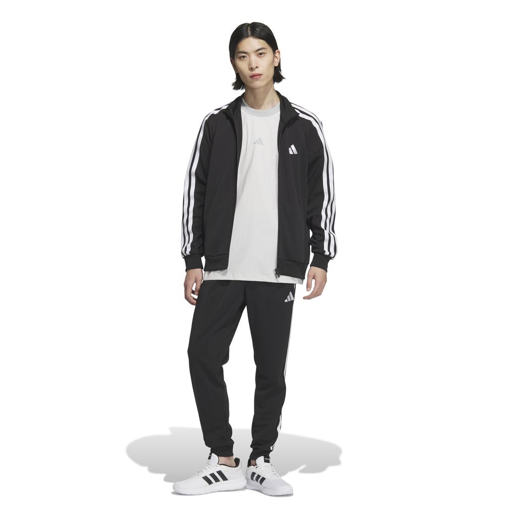 Jerseyhose 3 Streifen Doubleknit Bündchen Saum Trainingshose BXF56 [Adidas] Herren Schwarz/Weiß (JV6986)