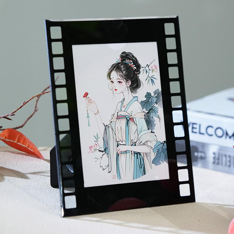 WTEMPO Retro Black Photo Frames Can Be Placed Vertically or Horizontally Home Decor Desktop Photo Holders for Collage Photo Poster Artwork Display