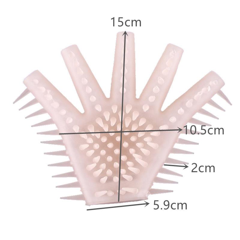 Silicone temperament and interest gloves masturbate penis massage finger covers with barbed spike crystal palm covers sex toys