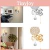 Wall Crystal Modern Light Holder Power Pull Switch Bedroom Hallway Lamp Wall