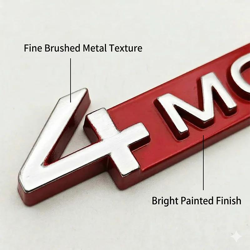 3D Metal 4MOTION Car Rear Trunk Emblem Badge Sticker For VW Volkswagen Golf Passat Tiguan Touareg Auto Styling Accessories LL6