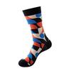 Hundreds Fashion Business Men 100% Cotton Happy Lattice Socks Unisex Boys Combed Hip Hop Street Skateboard Funny High Sox Set