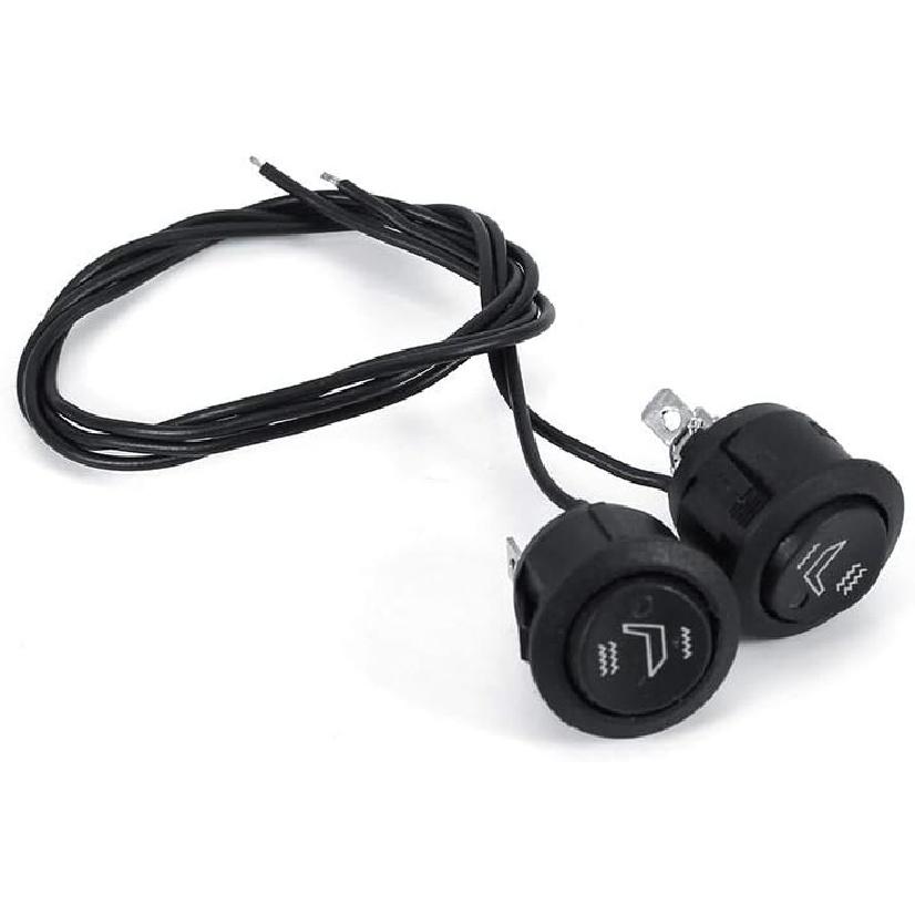 Aramox Universal Round Seat Heater Switch, Hi Low Heat Control, Black, Manual Operation