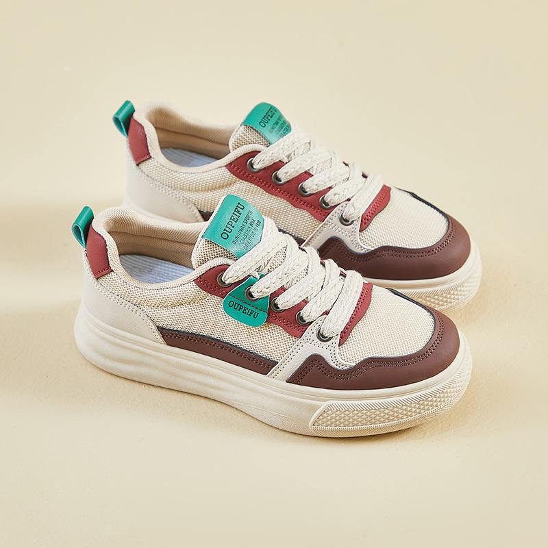 Spring White Shoes New Style of Female Students' Thick-soled Height-enhancing Sports Shoes Casual