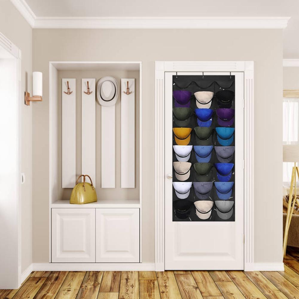 Non-woven Hat Storage Holder Black Hat Display Holder Wall Mount Hat Rack Closet Storage