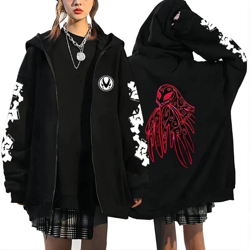 

Helluva Boss Anime Hooded Zipper Women Men Harajuku Casual Fashion Long Sleeve Tops Jacket Coat Fall Winter Fleece Zip-Up Hoodie XL