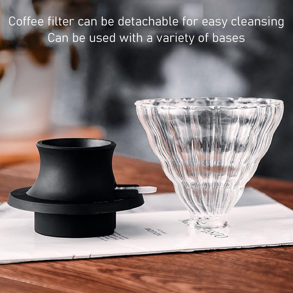 Kaffeetropfer, hochtemperaturbeständiges Borosilikatglas, Handtropfkaffeefilter, Kegelbecher, L-Glas, Übergieß-Kaffeetropfer