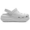 Crocs Crocs Puffs Comfortable and Versatile Simple Commuter Hole Shoes for men and women Light grey