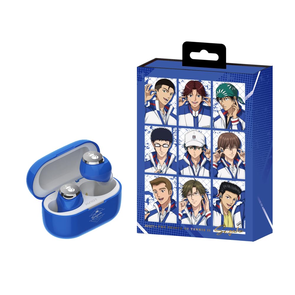 AVIOT New Prince of Tennis Collaboration Wireless Earbuds Hybrid Dual Driver LDAC Support Up To 62 Hours of Playback Adaptive Hybrid Noise Cancelling