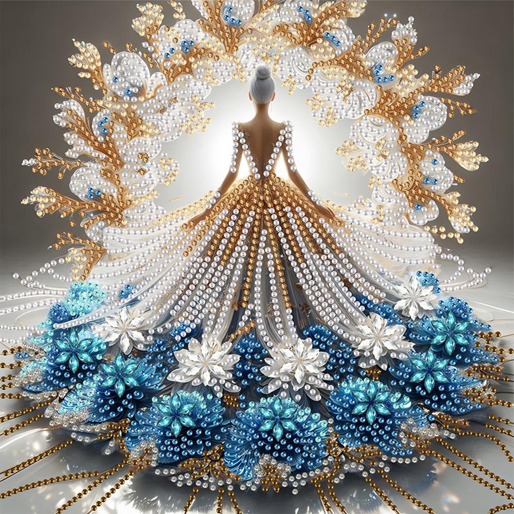 5D DIY Partial Special Shaped Drill Diamond Painting Kit Arts Ornament Beauty Girl Home Decoration Xmas Birthday Gifts 30x30cm