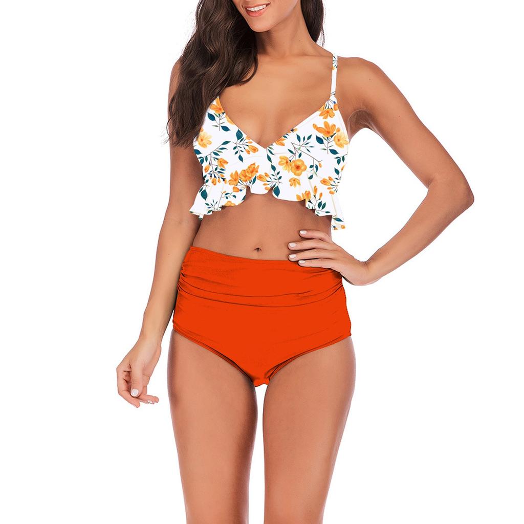 Women's Striped Printing Padded Push Up 2 Piece Bikini Sets Swimsuits Beachweart