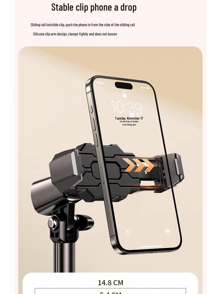 Retractable Portable Phone Holder Stand for Desk - Ideal for Watching, Photography, and Live Broadcasts.