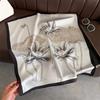 New Luxury  Silk Square Scarf Women Neck Summer Beach Hair Bandana Headkerchief Shawl Wrap Hijab Echarpe