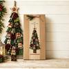 DIY Patchwork Christmas Tree Kit, Farmhouse Fabric Xmas Wall Hanging Ornament Craft Set, Complete Sewing Material Kit for Gifts