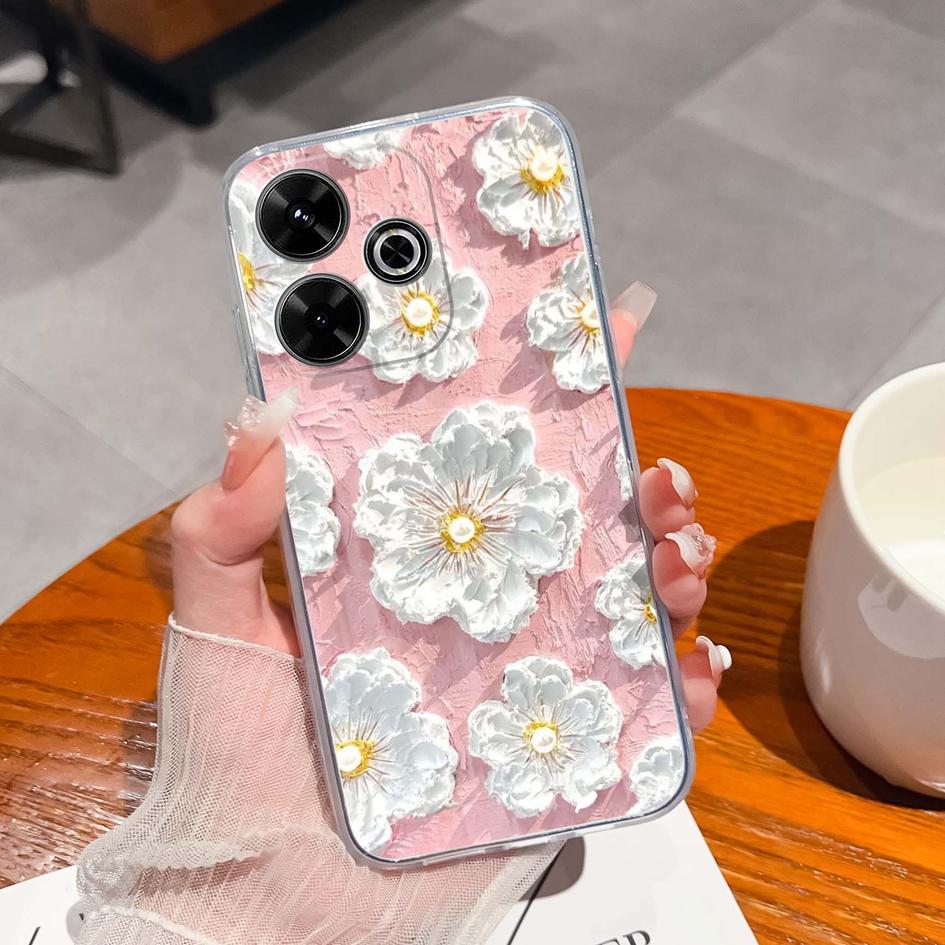 Populární pouzdro s graffiti motýlem pro Xiaomi Redmi 13 13C 14C A3 Note 13 Pro K70E K60 Ultra Nový kryt Měkký silikonový Ochrana proti pádu Průhledné pouzdra na telefon pro Redmi