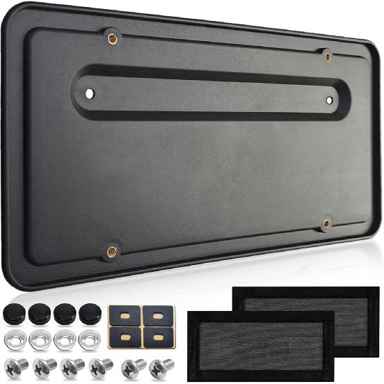 Rear License Plate Holder For Tesla Model Y And Model 3, Back License Plate Bracket Frames With Screws And Backseat Air Vent Cover, Rear Plate