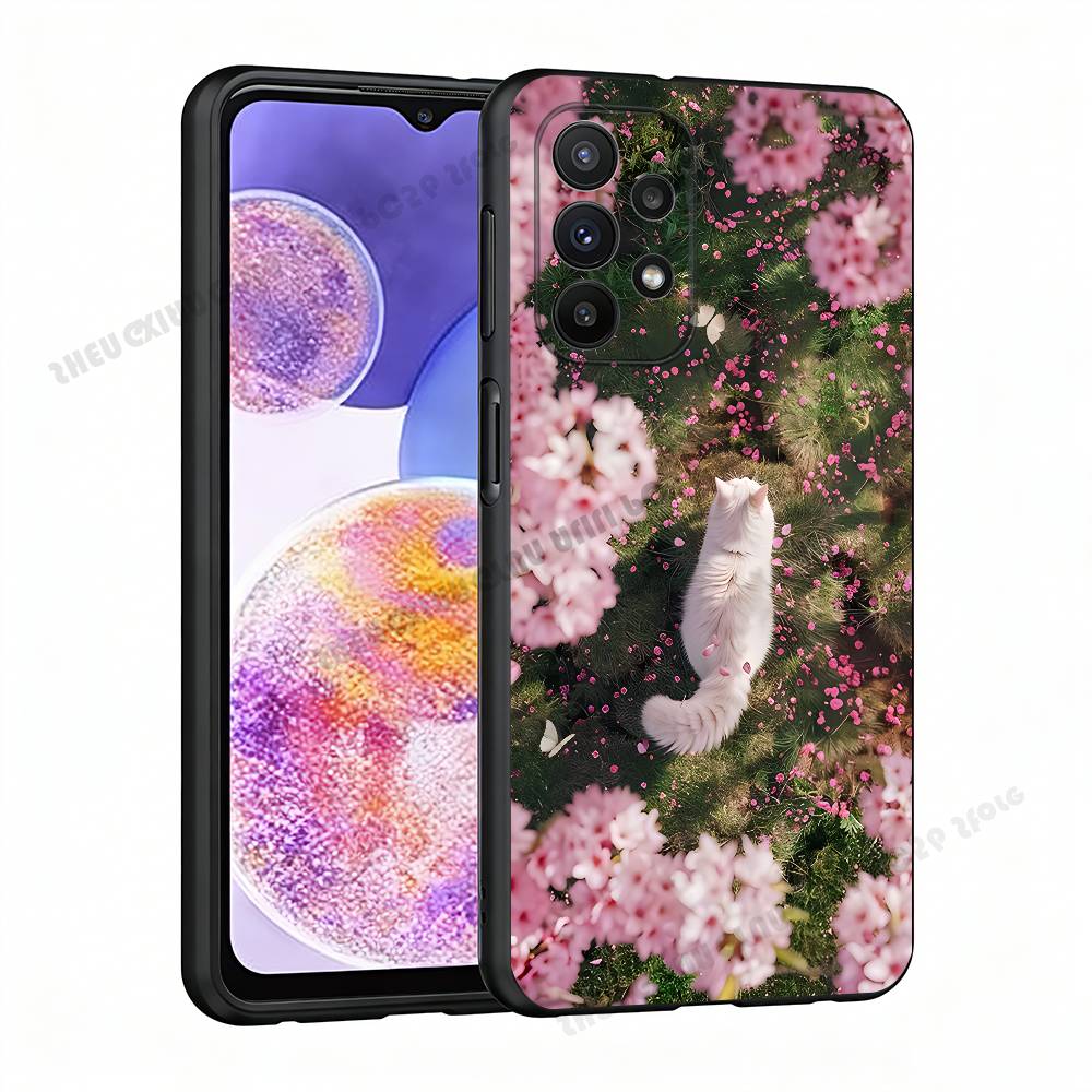 

Flowers Cats Case For Samsung A21 31 51 53 71 20 22 30 32 42 50 10 11 4G 5G Cover Samsung A72