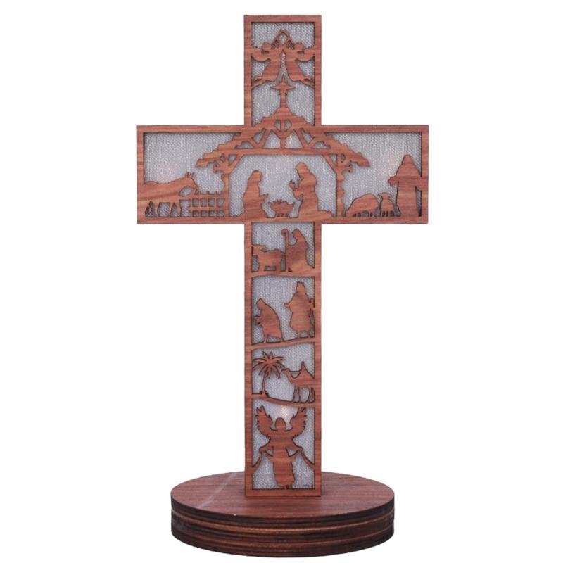 

Wood Holy Cross Clinging Wood Handheld Cross For Luck Portable Cling Crosses For Handheld Praying Room Home Church 1