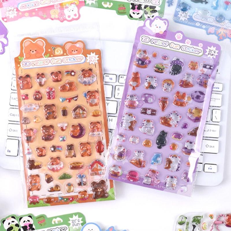 3D Cute Bonbon Drop Seal Sticker Kawaii 3D Relief Stickers Phonecase Laptop Scrapbook Stitch Sticker Party Favors Kids Gifts