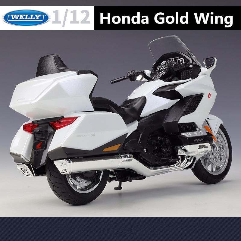 WELLY 1/12 HONDA 2020 Gold Wing Alloy Motorcycle Model Diecast Metal Toy Travel Street Motorcycle Model Collection Children Gift