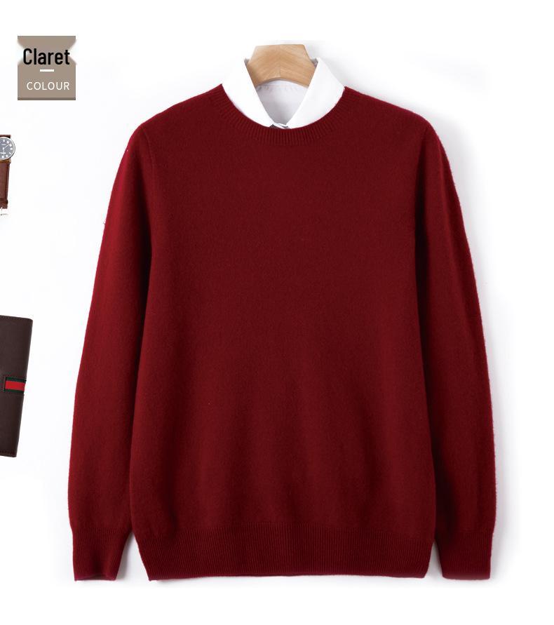 Herren Pullover aus reiner Wolle, halbhochgeschlossen, nahtlos - Herbst/Winter Strickware, Basisschicht Pullover