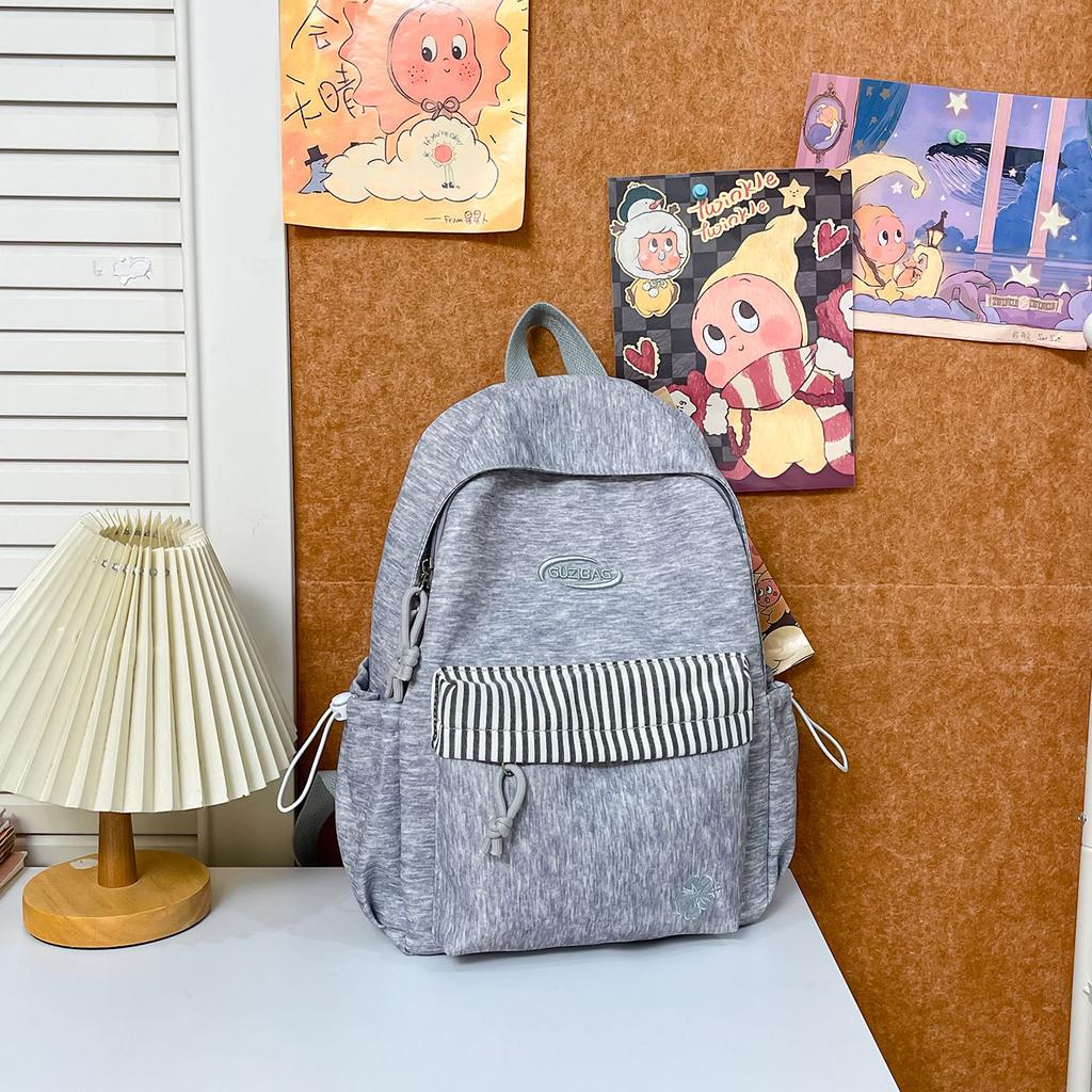 Schoolbag American Retro Star Print Foreign Style Personalized Backpack School Commute Fake Fashion Travel Light Casual Backpack