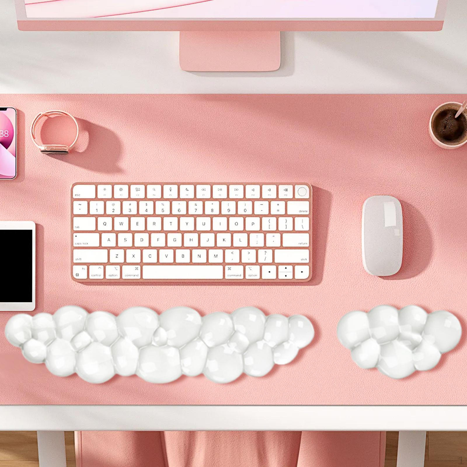 

Keyboard and Wrist Set Birthday Gift Bubble Massage Rest Gaming Pad for Office чистый