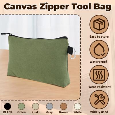 3/6Pcs Canvas Tool Bag Waterproof Durable and Dirt-resistant Multi-function Tool Organizer Hardware Storage Electrician Tool Bag