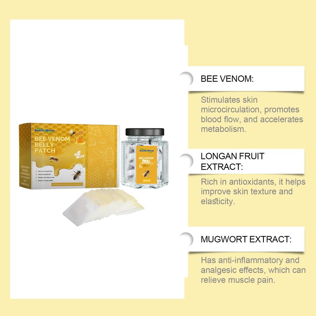 South Moon Bee Venom Body Patch Slimming Belly Button Patch Tummy Trimming Body Curve Body Firming Skin