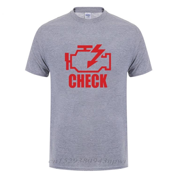 Mechanic Auto Repair Check Engine Light TShirt Funny Birthday Gift For Unisex Daddy Father Husband Short Sleeve Cotton T Shirt Tee