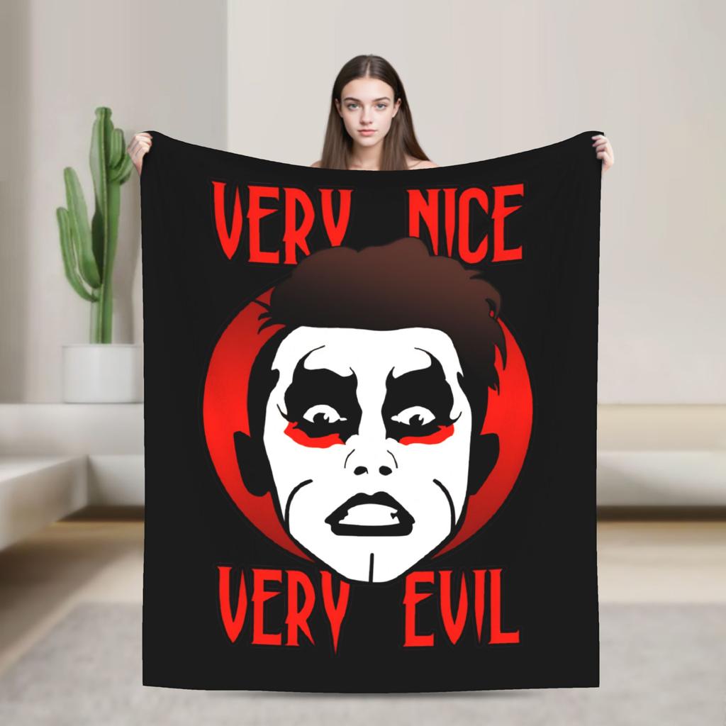 Danhausen Very Nice Very Evil Blankets Fleece Winter Multi-function Soft Throw Blanket for Bed Travel Rug Piece