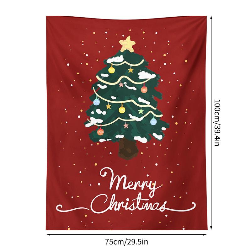 Christmas Decorative Hanging Tapestry Room Backdrop Photo Props Wall Tapestry Xmas 2025 New Year Hanging Cloth