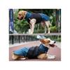 Windproof Waterproof Dog Warm Coat, High Collar Reflective Strip Pet Outdoor Vest, Color Block Dog Jacket for Camping Hiking