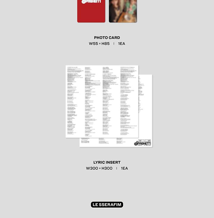 LE SSERAFIM 1st Single 'SPAGHETTI’ Vinyl LP