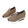 Tênis Casuais Femininos Plus Size de Bico Redondo, Slip-On de Cano Baixo para Esportes