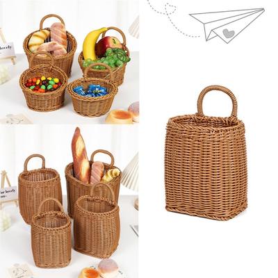 Multipurpose Hanging Vegetable Fruit Storage Baskets Plastic Woven Wall Shelf Basket Portable Durable Garden Plant Baskets Home