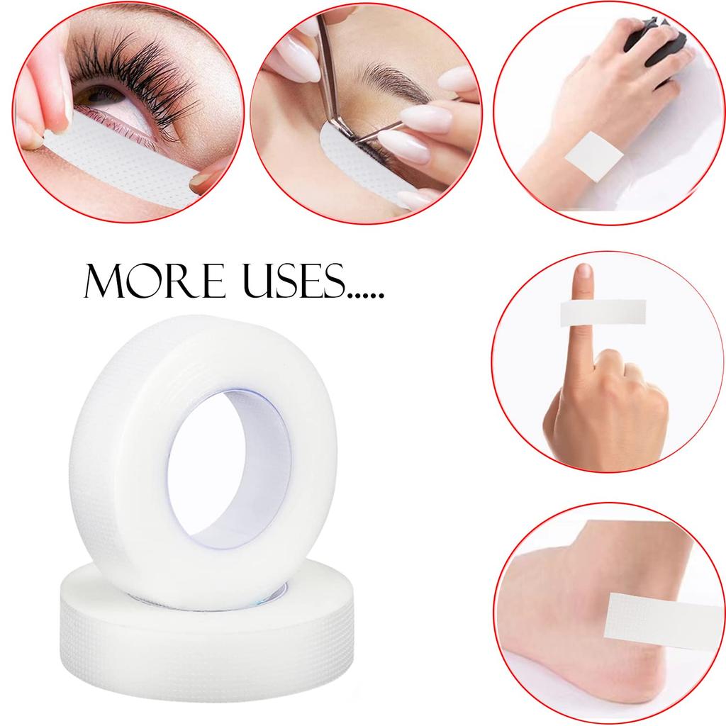 1/5/10 Rolls 9mx1.25cm Eyelash Tape Transparent Adhesive Fabric Adhesive Breathable Micropore Fabric Tape for Eyelash Extension