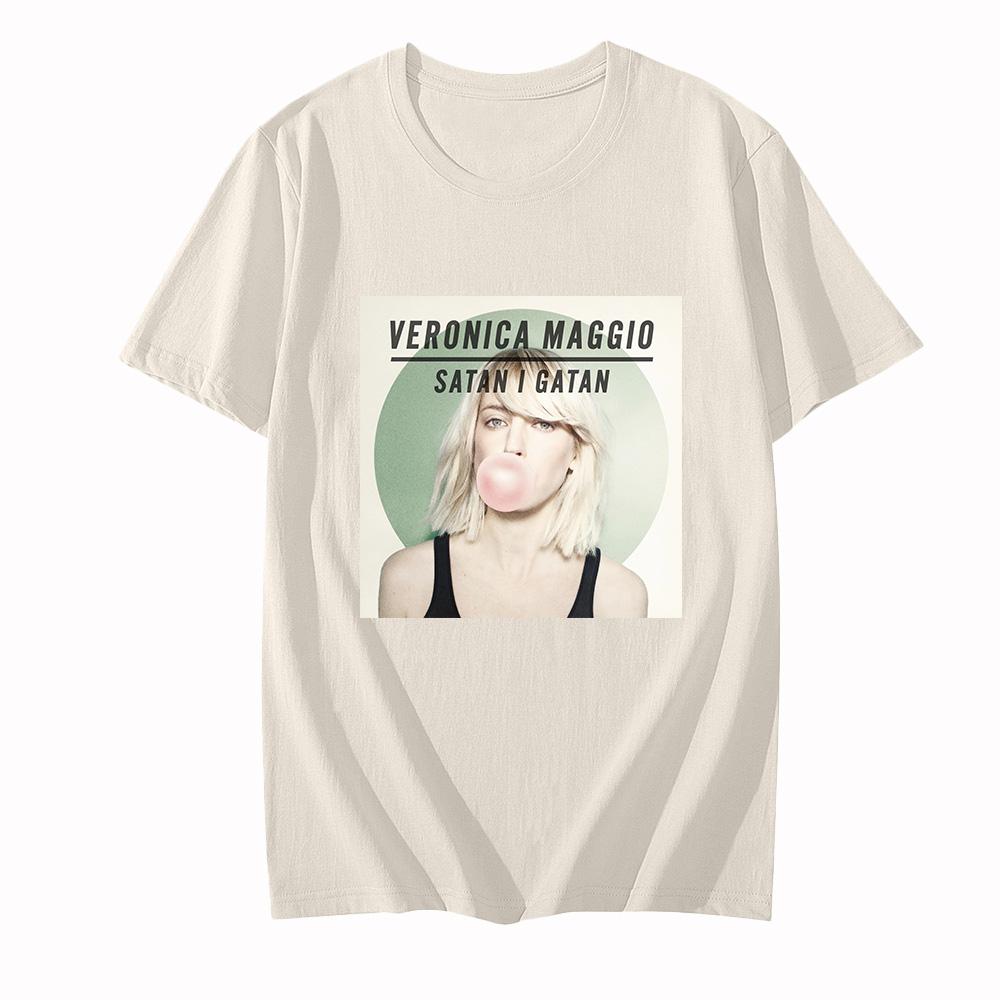 

Veronica Maggio T-Shirt Women/men Short Sleeve Summer T-shirts High Quality 100%Cotton Anime T-shirt Camisetas Comfortable O-neck Clothing summer Tops L пісочний