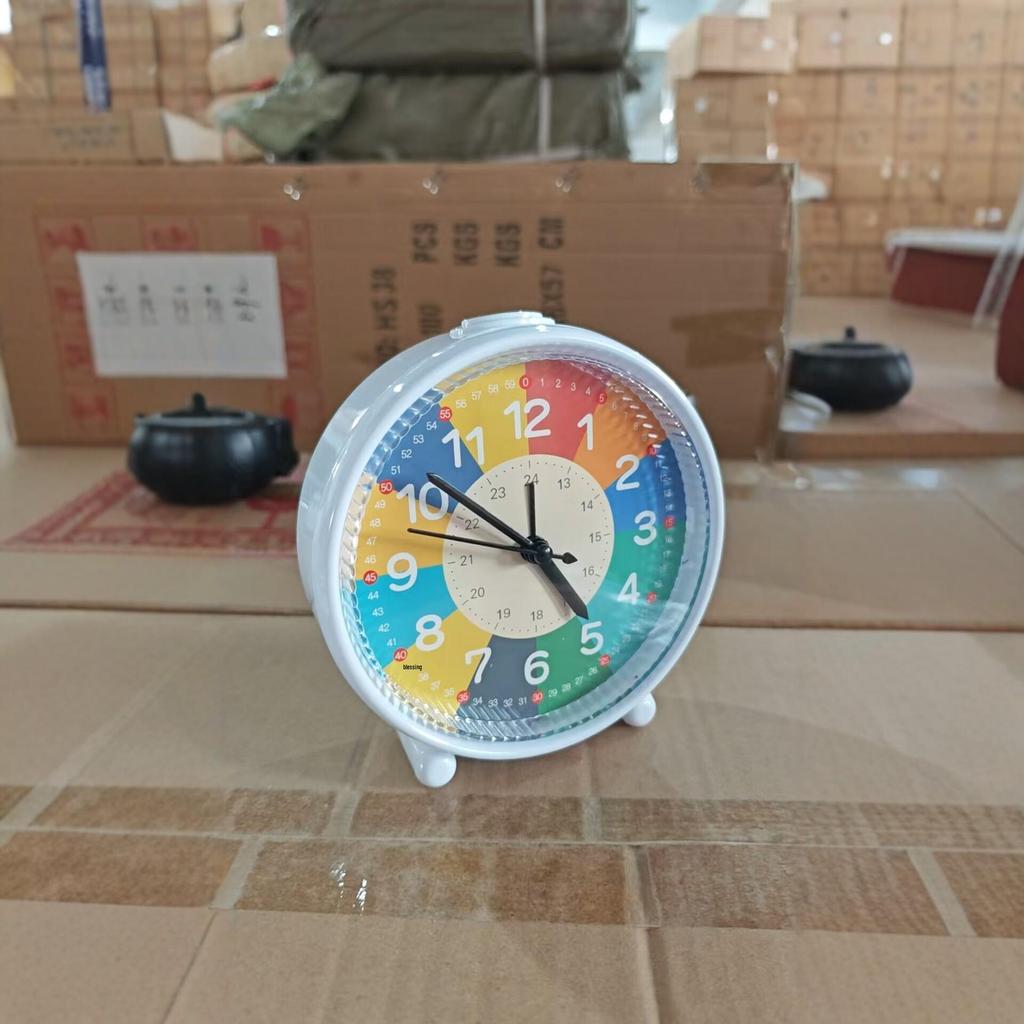 Colorful Silent Alarm Clock for Students – Modern, Fresh Design with Loud Ring and Light for Children's Bedroom