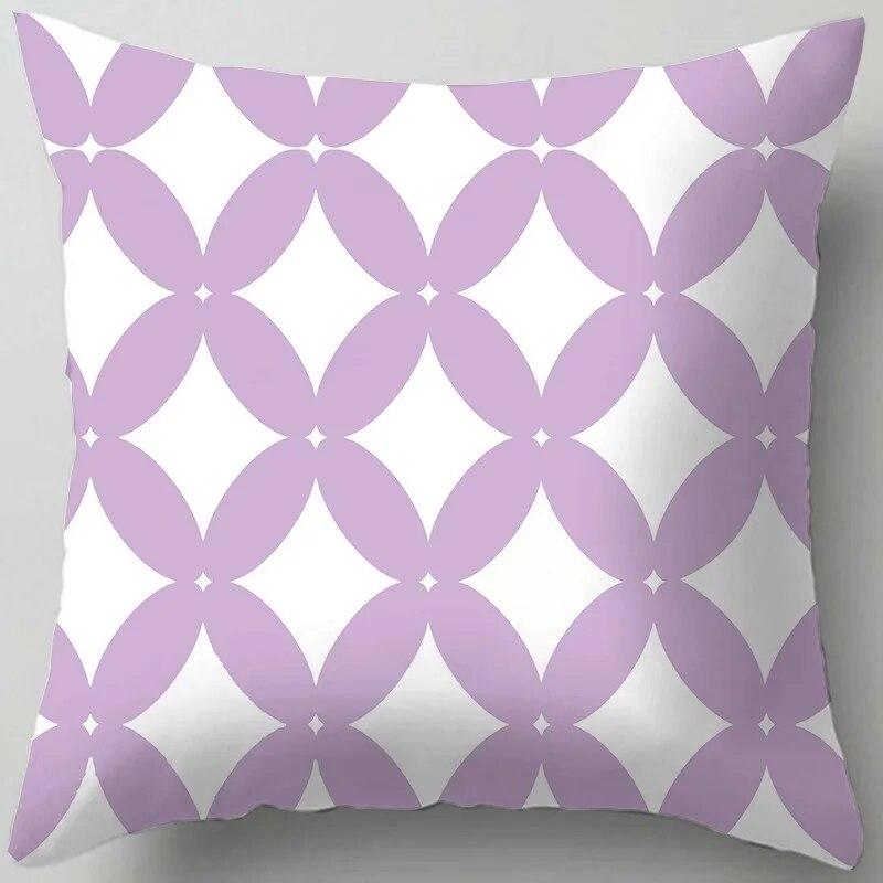 Noon Home Bedroom Decoration Rest Cushion Pillow Cover Geometric Light Luxury Digital Print Sofa Cushion Cover