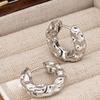 Geometric Irregular Concave-convex Texture Ear Buckle Simple Temperament Trend Earrings