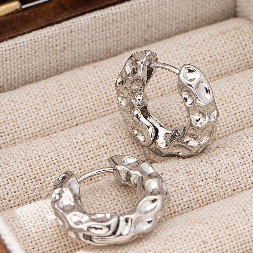Geometric Irregular Concave-convex Texture Ear Buckle Simple Temperament Trend Earrings