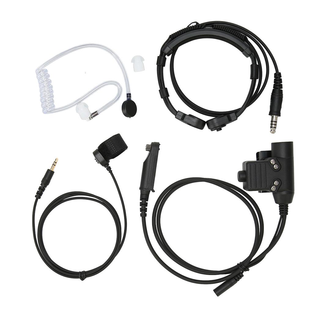 Throat Mic Headset 7.1mm Plug with PTT Adapter Push to Talk for Baofeng UV?9R UV?9R PLUS UV?XR