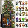 Advent Countdown Dragon And Dungeon Adventurer  Christmas Tree Decoration Acrylic Pendant