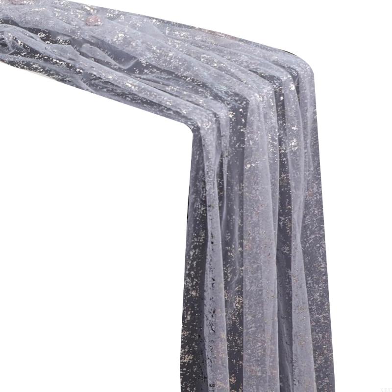 

Elegant Mesh Gold Foil Table Runner With Secure Base Polyester Materials Multiple Room Decoration Wrinkles Resistant X3UC серебряный